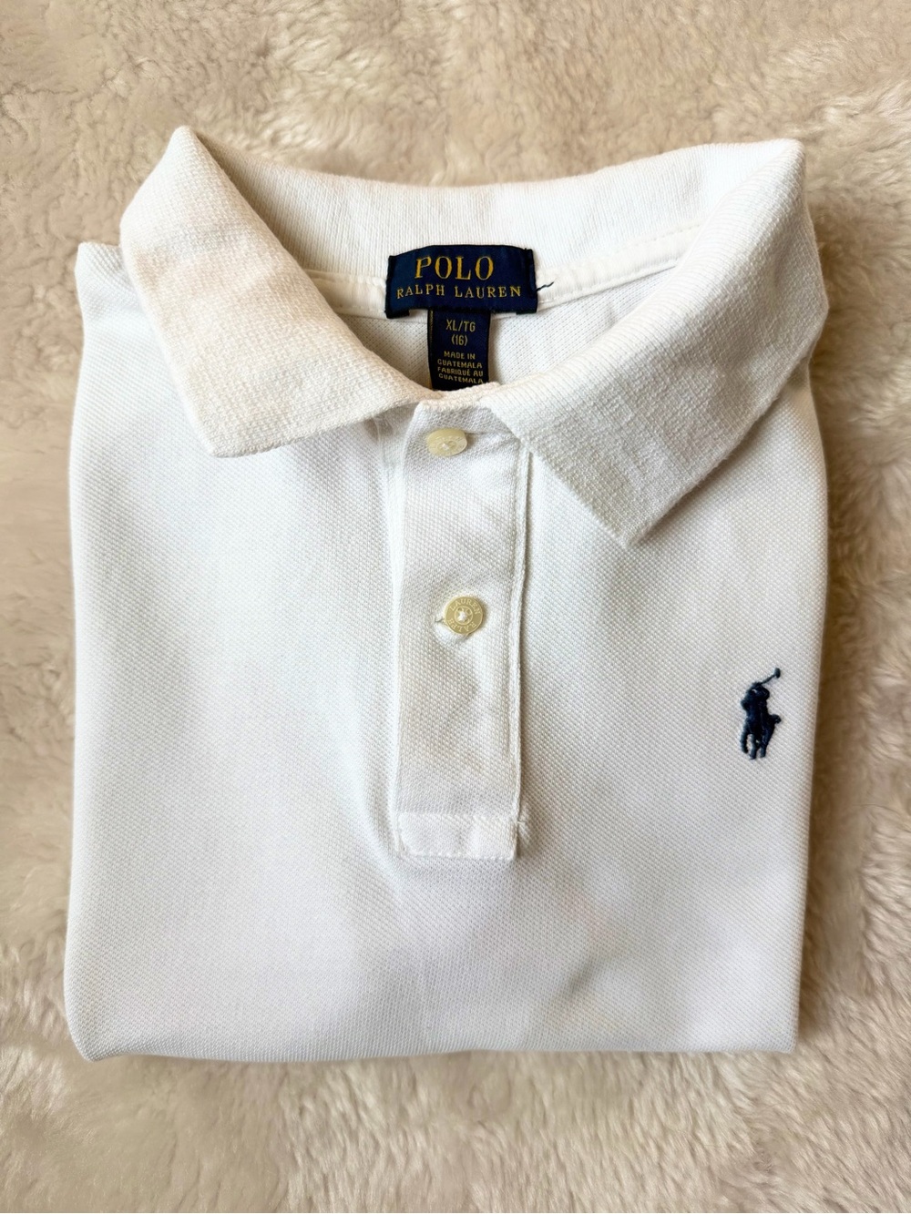 Polo by Ralph Lauren White Polo with Navy Pony Embroidery - Picture 5 of 17